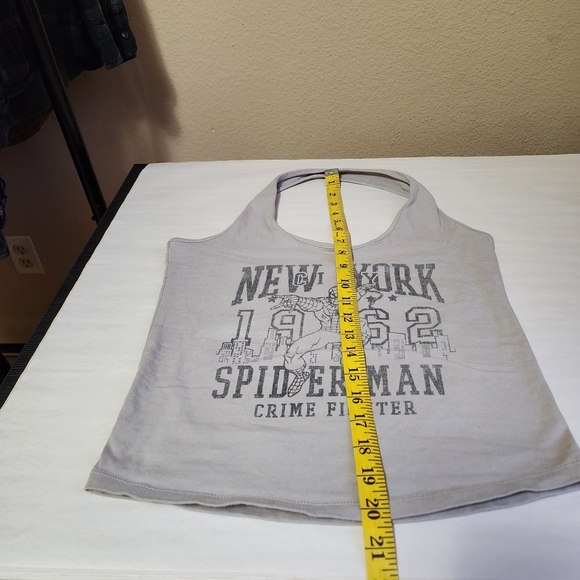 Marvel Spider-Man Graphic Grey Halter Top - Picture 4 of 5